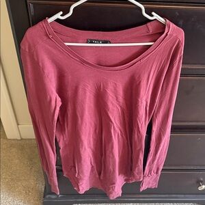 Yala Women's Long Sleeve Scoop Neck Top - Rose